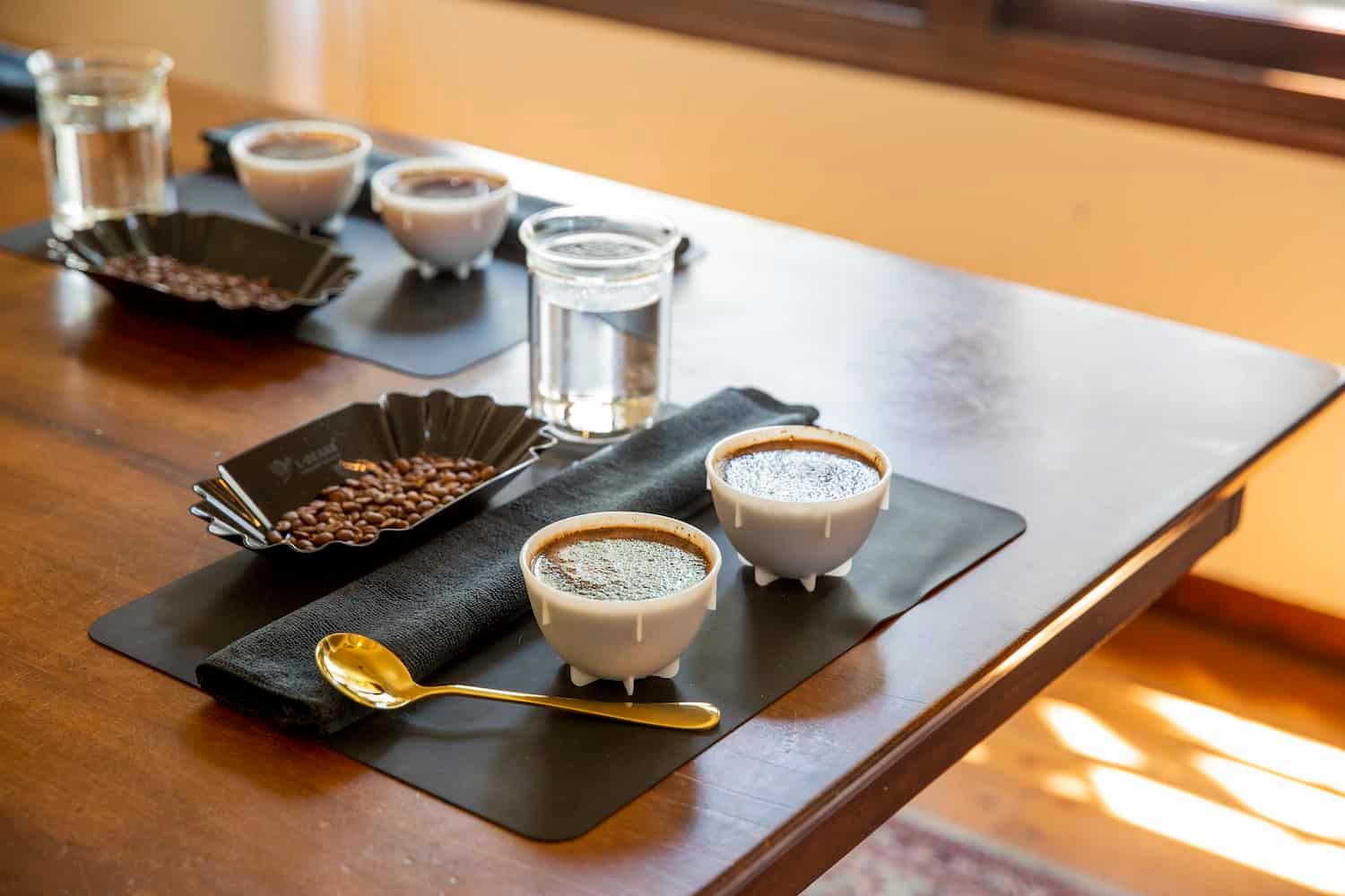 Processo de cupping para avaliação sensorial de café especial